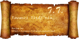 Tavaszi Titánia névjegykártya